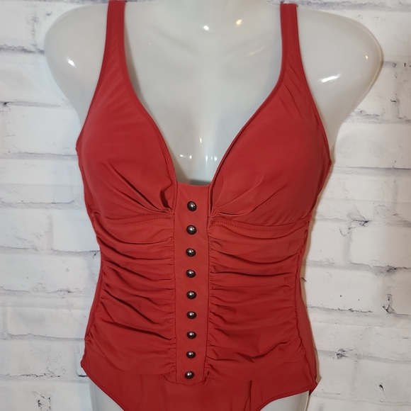 Profile By Gottex One Piece Swimsuit Sz 8 - Picture 2 of 4